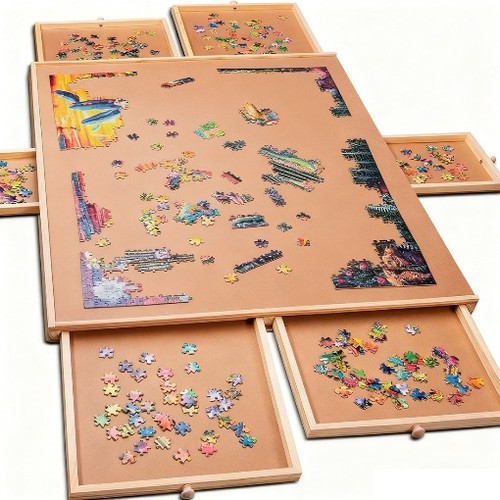 Portable puzzle storage - puzzle, table