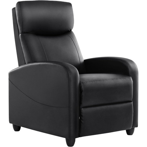 Leather fabric recliner chair - leather,
