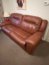 Tan leather used 3 piece suite