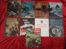 9 MIXED WORLD WAR TWO / WWII BOOKS - Vintage - public information booklets *HMSO