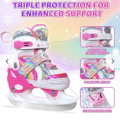 Girls ice skates kids rainbow - ice,