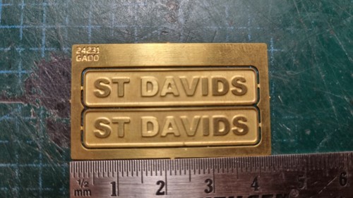 Brass nameplates davids - brass, "st