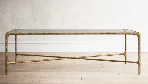 Brass coffee table - coffee,