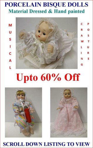 Porcelain bisque dolls - porcelain, baby