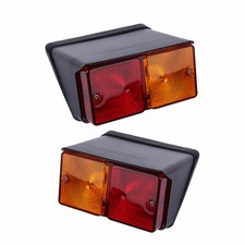 Rear Flasher Lamp Light Set LH+RH for Ford Case IH Tractors (with 12v Bulbs)