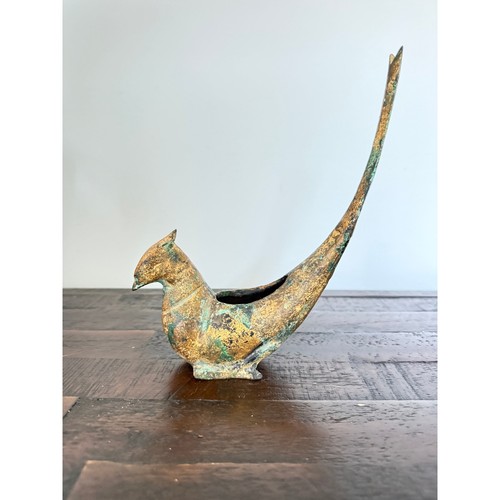 Bronze pheasant figurine - pheasant,