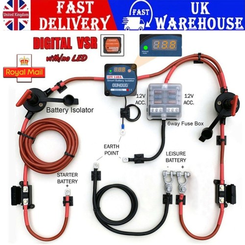 Split charge relay kit - split,