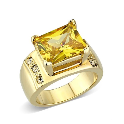 Citrine yellow ring gold - yellow,