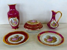 Group of Limoges Fragonard Items La Reinne etc