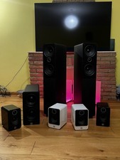 Q Acoustics Speakers And Subwoofer Total Of 700 Watts