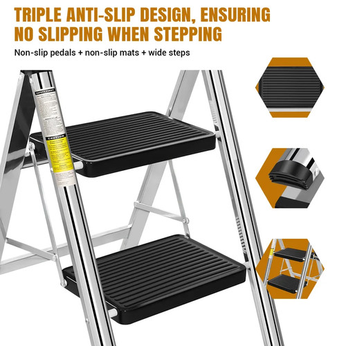 Step folding stool stainless - 2,