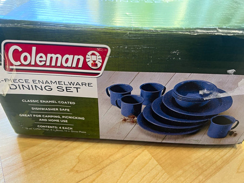 Coleman piece blue enamel - coleman, 12-piece