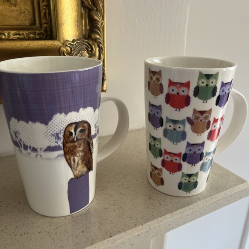 Two latte owl mugs - two,