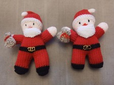 2 NEW KNITTED SANTA CLAUS
