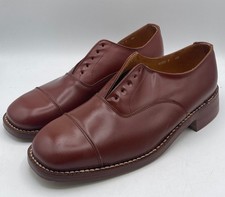 St Brendan - Men's - Cap Toe Brown Leather Oxford Shoes - UK Size 9 