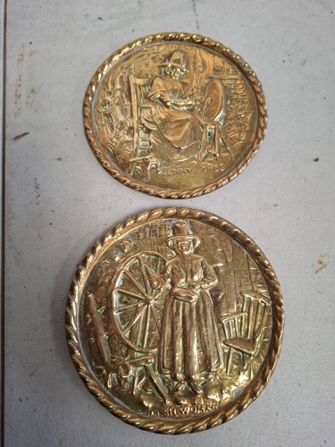 Vintage england copper relief - england,