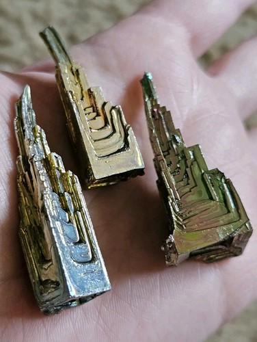 Bismuth crystals stones - &,