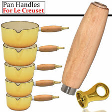 For Le Creuset Replacement Wooden Pan Handle steel Ferrule End hook option