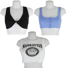 Bershka Bundle Tops Crop 3 Summer Teen Girl  T Shirt Jersey Bralette Size S M