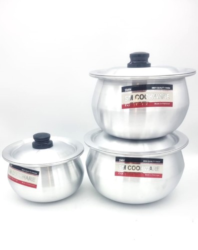 Aluminium cookware pcs - 3, set/3