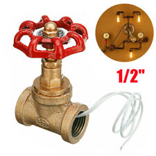 Vintage Steampunk 1/2'' Stop Valve Light Switch W/ Wire Pipe Industrial Lamp