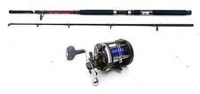 Shakespeare 20/30lb Boat rod & multiplier reel combo with line