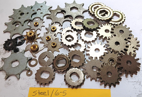 Vintage clock parts steel - vintage,
