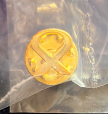 SNP (SCOTTISH NATIONAL) GOLD OR SILVER TONE CAMPAIGN / MEMBER RIBBON PIN BADGES