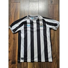 Junior Boys Newcastle United Castore Strip Top Black White Size JXL