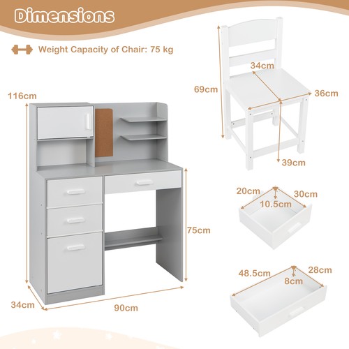 Kids study desk and - study, chair