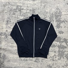 Fred Perry Embroidered Taped Vintage Tracksuit Track Jacket Casuals Navy XL