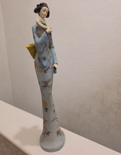 Painted geisha woman - painted,