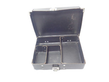 small compressed lether coin/cash/ tool box clean old vintage box