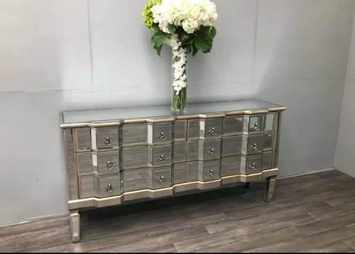 Glass sideboard cabinet - glass,