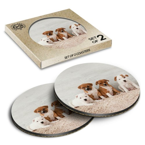Boxed round coasters - boxed,