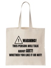 Art Tote Bag Shopper Artist Critic Gallery Guide Painter Teacher School College