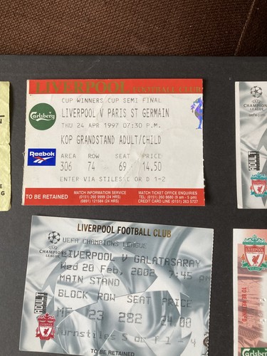 Liverpool ticket stubs - stubs,
