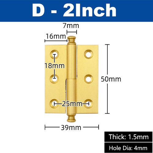 Brass door butt hinge cabinet - door,