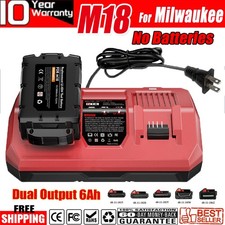 Rapid Dual Charger For Milwaukee M18 18 Volt Lithium XC Battery 48-11-1860 1890