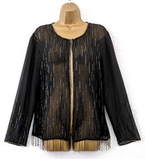 MOSAIC Black Sheer Mesh Beaded