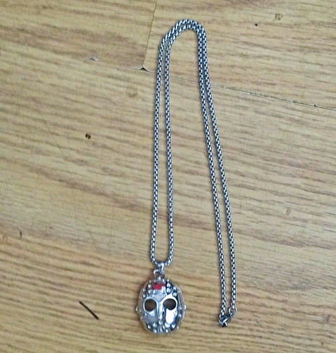 Skull mask charm pendant - mask,