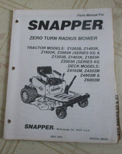 Snapper Z1202b Z1402k Z1802K