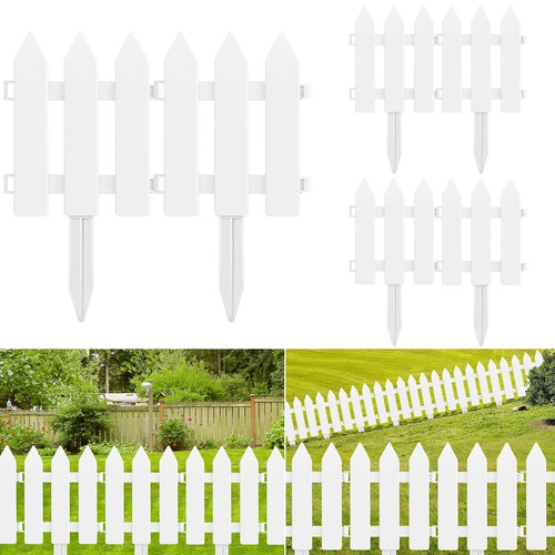 Pieces white plastic garden - 6,