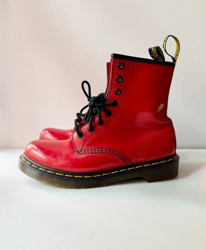 Martens red patent leather - red,