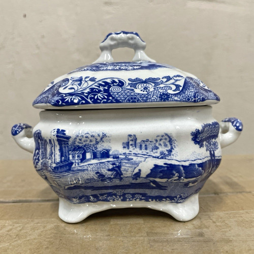 Spode italian blue white - &,