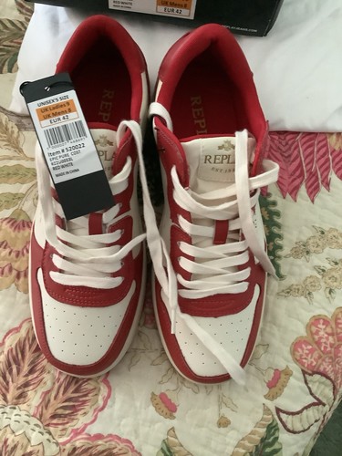 Replay red white trainers - replay,,