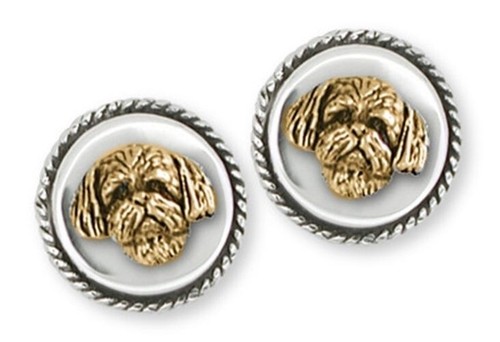 Shih tzu cufflinks handmade - cufflinks,