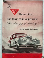ALVIS THREE LITRE - Vintage Motor Car Advert Original 1952, Sheer Joy of Driving