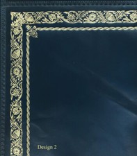 Blue Calf Leather Insert For Desks Writing Tables and Bureaus Gold Tooling