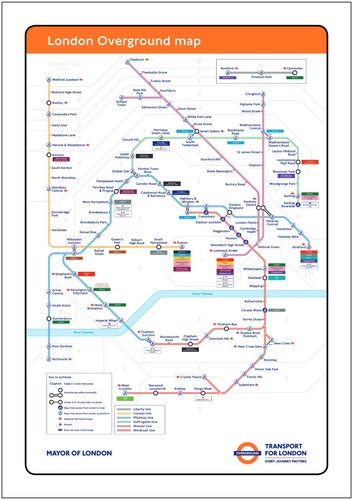 London train map - train, tube